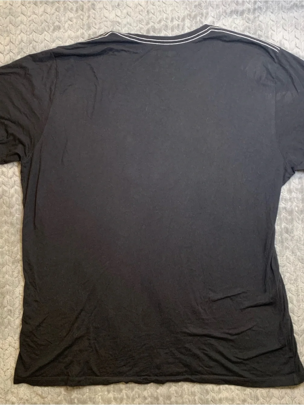 True Religion Black Short Sleeve Tee with White Logo